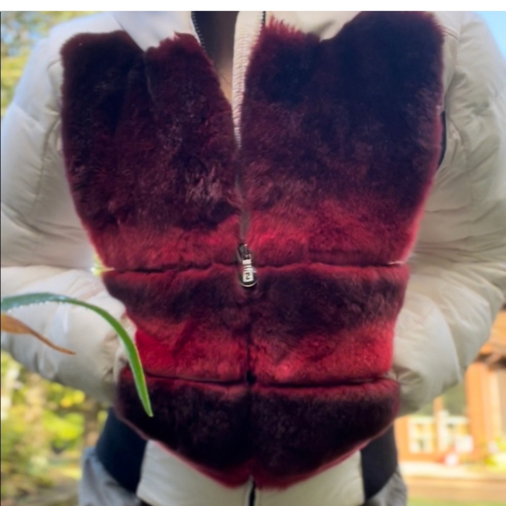 Fendi White and Red Puffer Jacket/Vest detachable sleeves size 40 - Picture 6 of 13